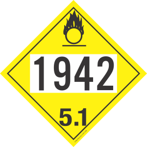 Tagboard Oxidizer 5.1 Class 5 Placard (Pack of 50)