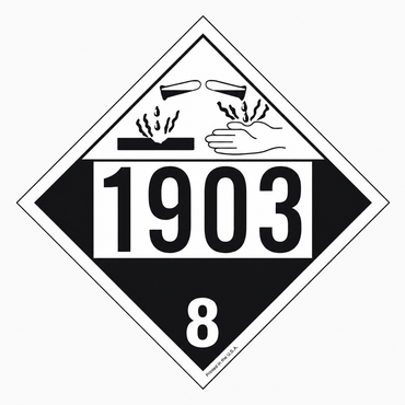 Placard Vinyl Corrosive Class 8 Placard (Pack of 50)
