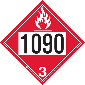 Vinyl Flammable Class 3 Placard (Pack of 50)