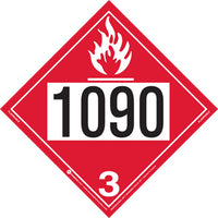 Vinyl Flammable Class 3 Placard (Pack of 50)