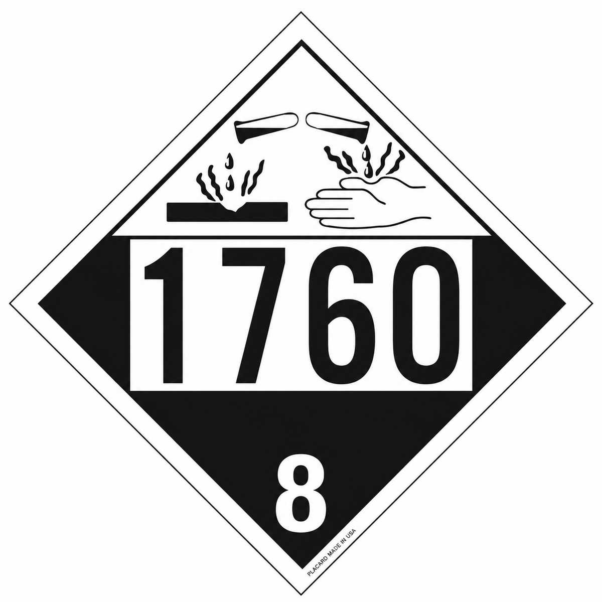 Tagboard Corrosive Class 8 (Pack of 50)