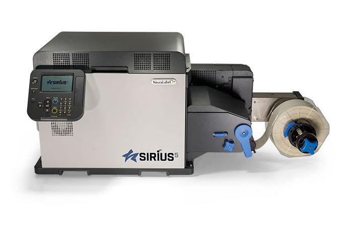 sirius color label printer front angle