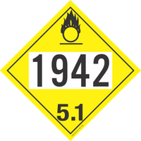 Tagboard Oxidizer 5.1 Class 5 Placard (Pack of 50)