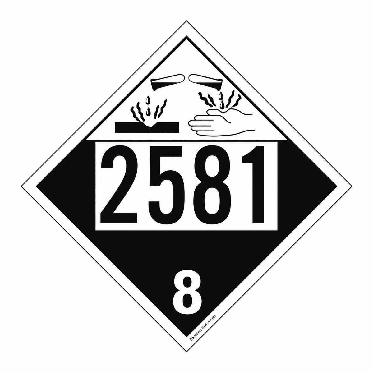 Tagboard Corrosive Class 8 (Pack of 50)