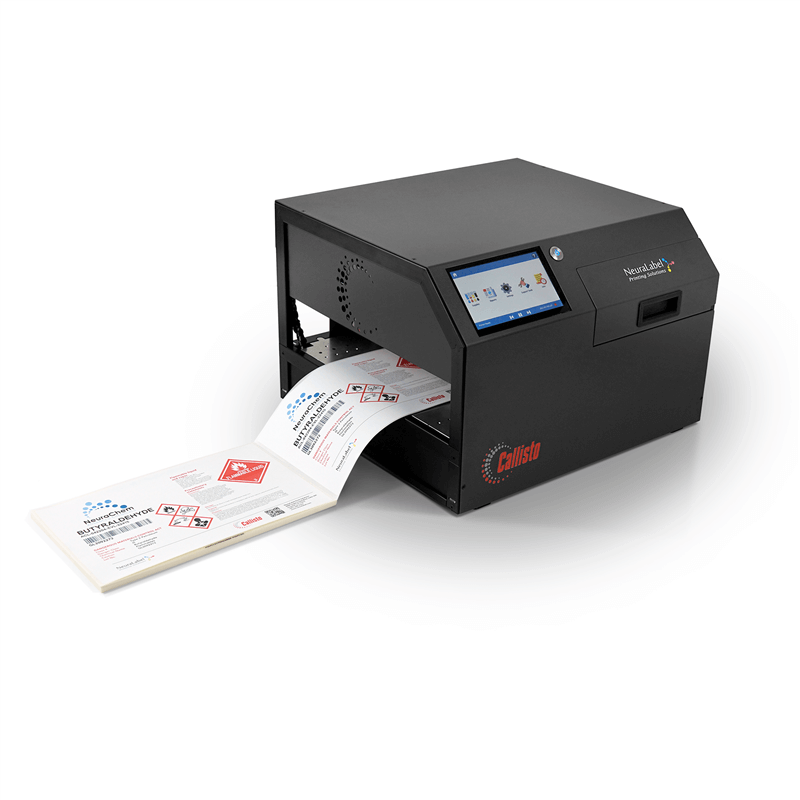 Callisto printing fanfold labels