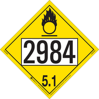 Tagboard Oxidizer 5.1 Class 5 Placard (Pack of 50)