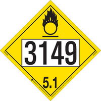 Tagboard Oxidizer 5.1 Class 5 Placard (Pack of 50)
