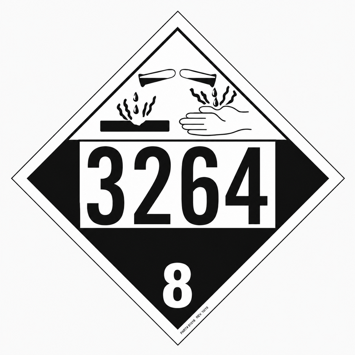 Tagboard Corrosive Class 8 (Pack of 50)