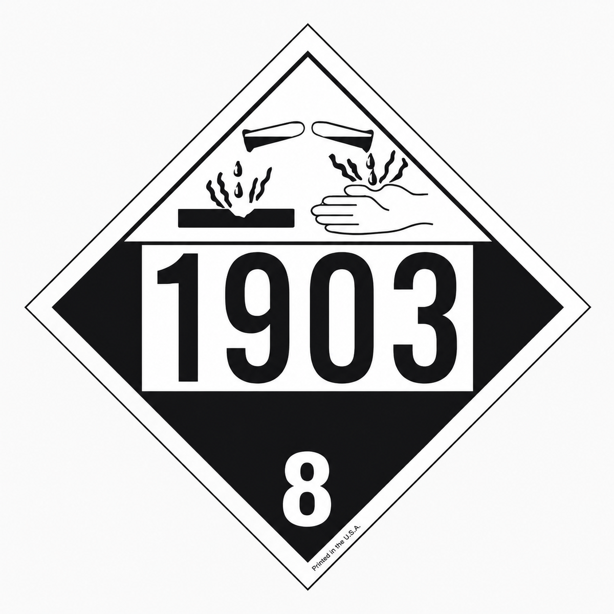 Tagboard Corrosive Class 8 (Pack of 50)