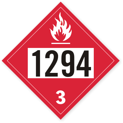 Vinyl Flammable Class 3 Placard (Pack of 50)