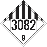 Vinyl Miscellaneous Class 9 Placard (Pack of 50)