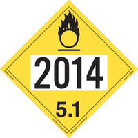 Tagboard Oxidizer 5.1 Class 5 Placard (Pack of 50)